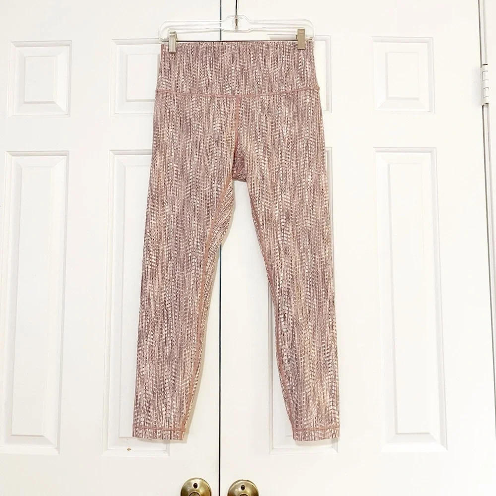 lululemon athletica Pink Multicolor Textured Leggings